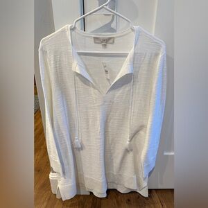 LOFT Women's lightweight top with Tassel Ties